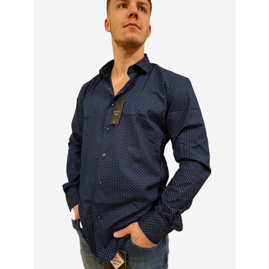 Napoli Uomo overhemd heren blauw print italianstyle - Image 5