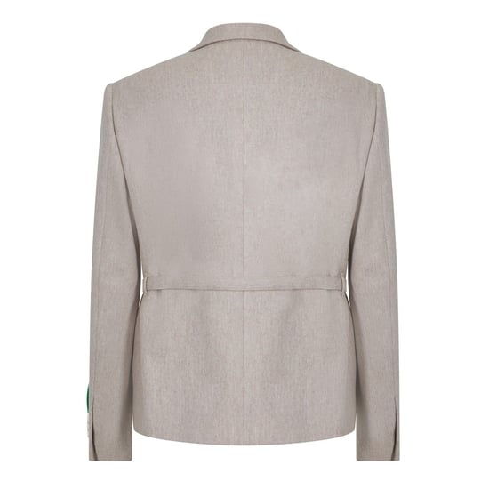 Men's Off White Off Regular Fit Blazer in Bone - Image 2