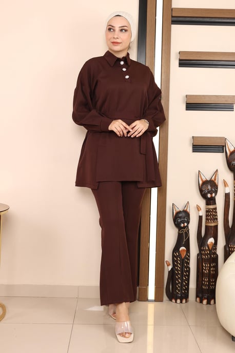 Slit Suit Brown - Image 1