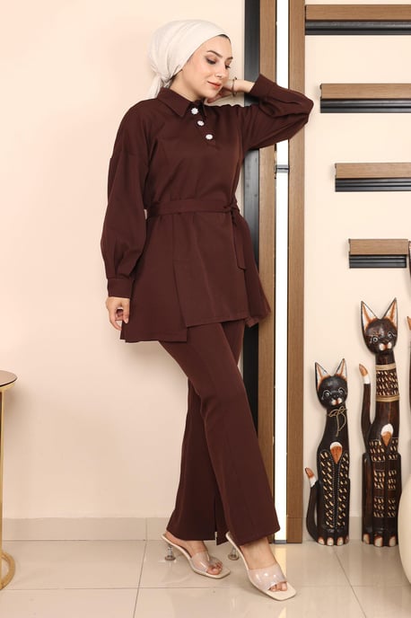 Slit Suit Brown - Image 3