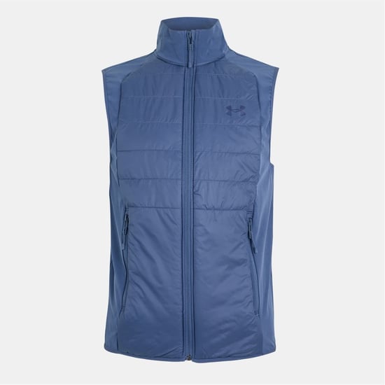 Men's Under Armour Solid Patterned Hybrid Performance Vest in Gray - Image 1