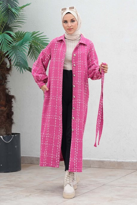 Knäppt Kashmir Kappa Rosa - Image 1