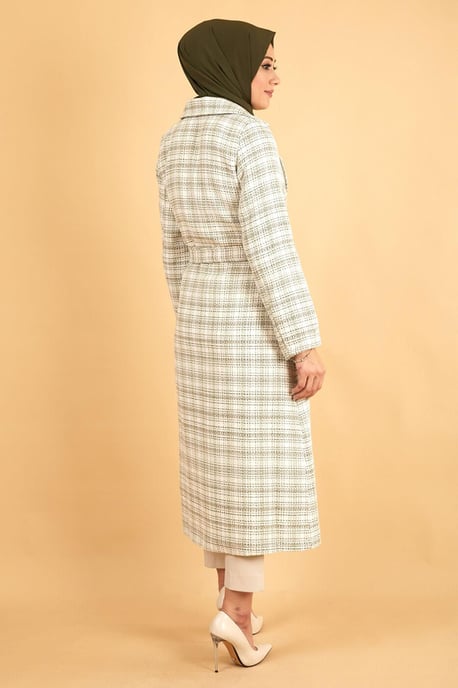 Bred krage Chanel Fabric Kashmir Kappa Khaki - Image 4