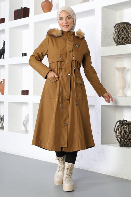 Eyelet Detailed Kappa With Emblem, Brun-beige - Image 2