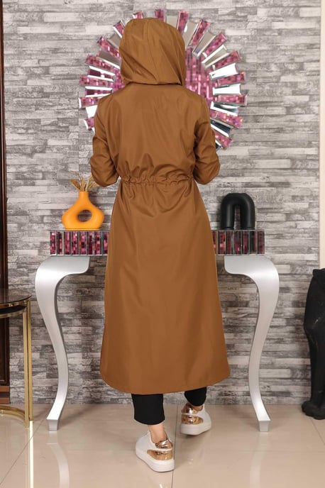 Huva Kappa With Text Detail, Brun-beige - Image 4