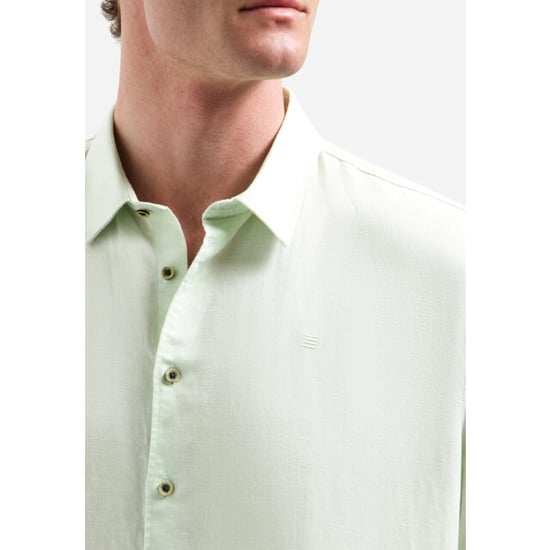 No Excess Shirt short sleeve with linen seagreen - Image 3