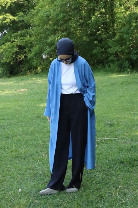 Dames's Zak Met riem Lang Kimono Indigo - Image 2