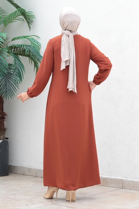 Med blixtlås Chiffong Evening Abaya Lax - Image 4