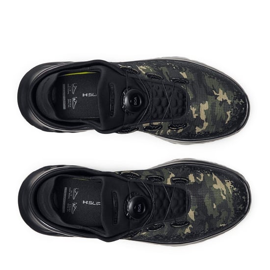 Men's Under Armour Slip Speed Camo Patterned Sneakers in .Green - Image 4