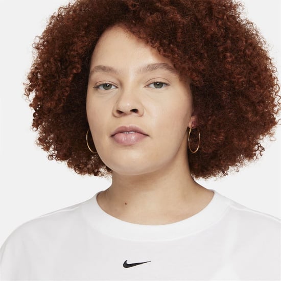 Women's Nike Essential Regular Fit Crew Neck T-Shirt in White/Black - Image 3