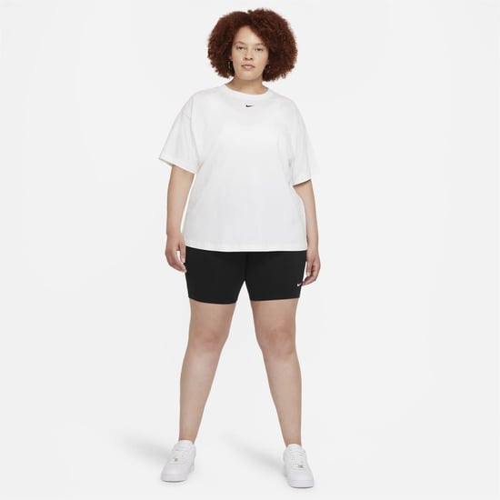 Women's Nike Essential Regular Fit Crew Neck T-Shirt in White/Black - Image 4