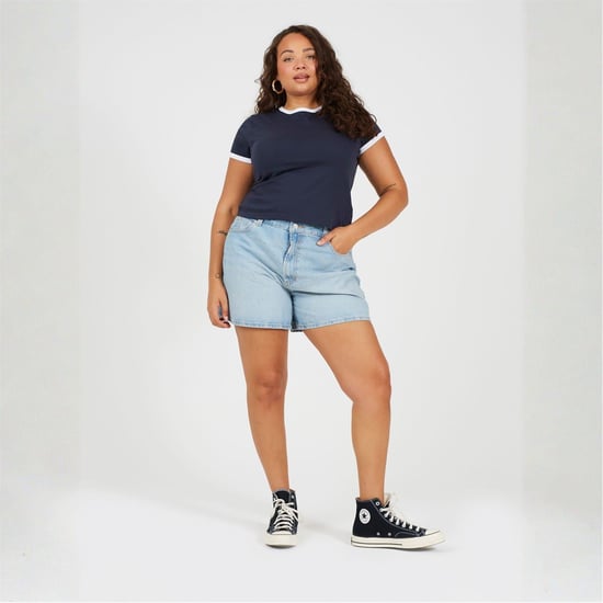 Women's Brave Soul Tee in Navy/White - Image 4