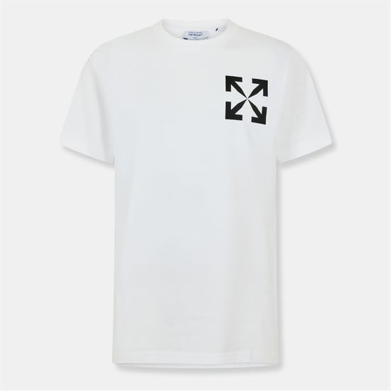 Men's Off White Arrow Slim T in White-Black - Image 1