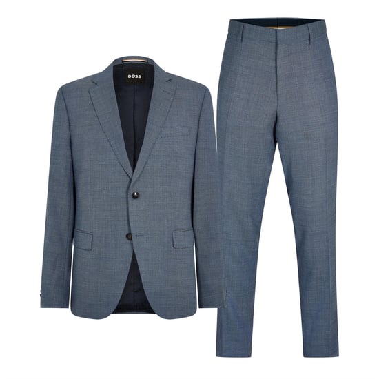 Men's Boss Huge 3pcs 232 10259494 01 Suit in Medium Blue - Image 1