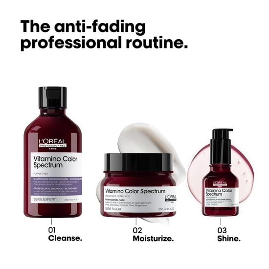 L'oréal Professionnel Vitamino Color Spectrum Purple Tinted Shampoo 300ml Double - Image 4