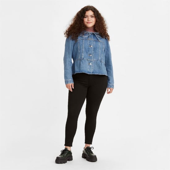 Women's Levis High Super Skinny Jeans in .Black Celestial - Image 2
