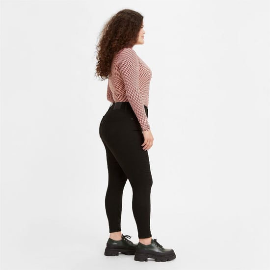 Women's Levis High Super Skinny Jeans in .Black Celestial - Image 4