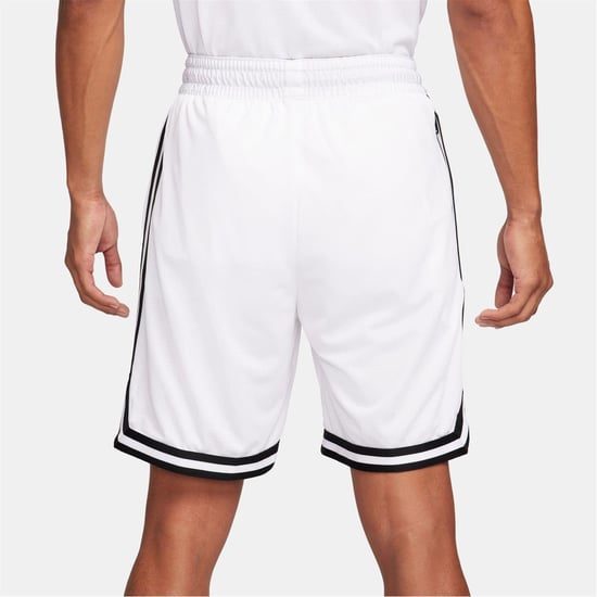 Men's Nike Dna Dri Fit 8 Basketball Shorts in White/Black - Image 2