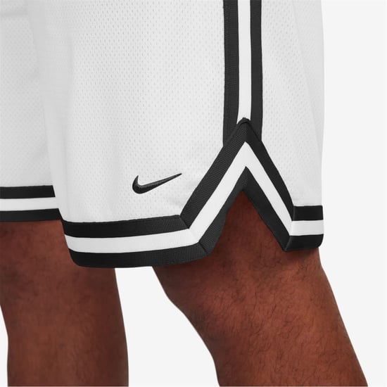 Men's Nike Dna Dri Fit 8 Basketball Shorts in White/Black - Image 4