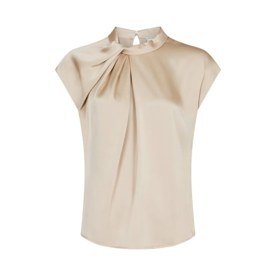 Neo Noir fleur drapy satin blouse 160990 125 dark sand - Image 1