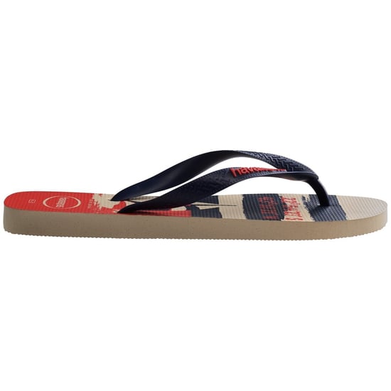 Women's Havaianas Naut Flip Flops with Thong Toe in Beige/Blue/Red - Image 1