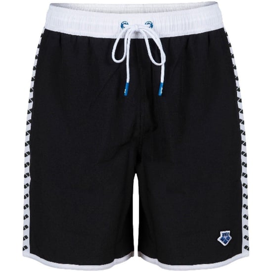 Men's Arena Unisex Bermuda Team Stripe in Black White - Image 2