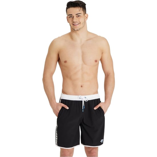 Men's Arena Unisex Bermuda Team Stripe in Black White - Image 5