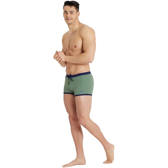 Men's Arena Swim Shorts Fundamentals Borders in Army Navy - Image 6