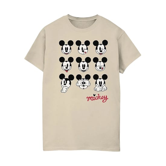 Disney Heren Mickey Mouse Veel gezichten T-Shirt (Beige) - Image 1