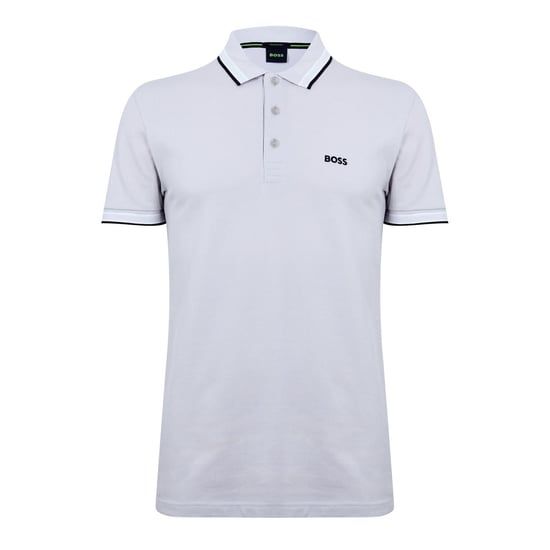 Men's Boss Hbg Paddy Polo Shirt With Contrast Tipping in Lt Pas Grey 053 - Image 1