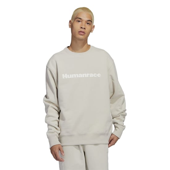 Men's adidas Originals Pw Basics Relaxed Fit Crew Neck Sweatshirt in .Grey - Image 3