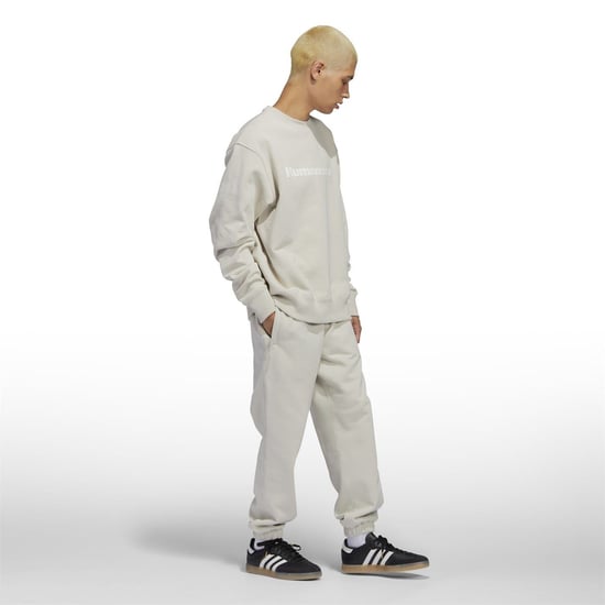 Men's adidas Originals Pw Basics Relaxed Fit Crew Neck Sweatshirt in .Grey - Image 5