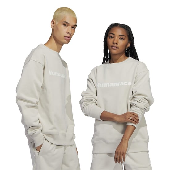 Men's adidas Originals Pw Basics Relaxed Fit Crew Neck Sweatshirt in .Grey - Image 6