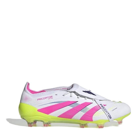 Men's adidas Predator Elite Fold Over Tongue Firm Ground Football Boots in White/Pink - Image 1