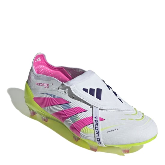 Men's adidas Predator Elite Fold Over Tongue Firm Ground Football Boots in White/Pink - Image 3
