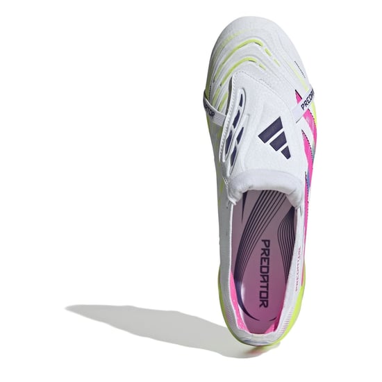 Men's adidas Predator Elite Fold Over Tongue Firm Ground Football Boots in White/Pink - Image 5