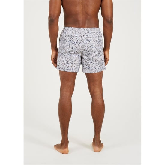 Men's Brave Soul Print Swim Shorts in Grey Multi - Image 3