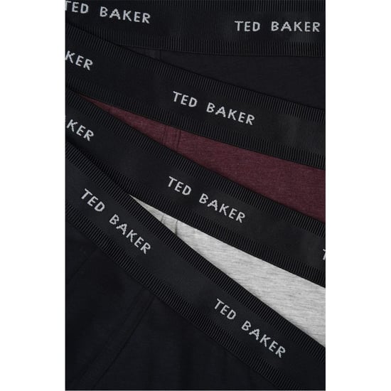 Men's Ted Baker 4 Pack Plain Design Trunk in Black/Multi - Image 3