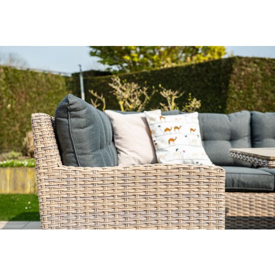 Garden Impressions Seagull lounge-diningset 5-dlg. links vintage willow- zwart - Image 5
