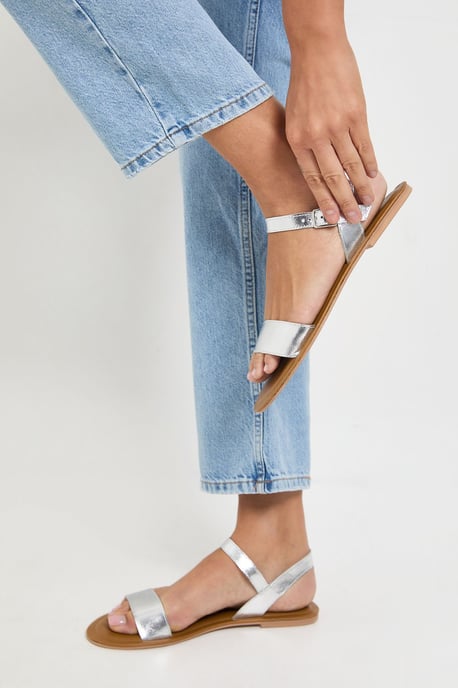 Fidelia Real Leather Flat Sandals - Image 1