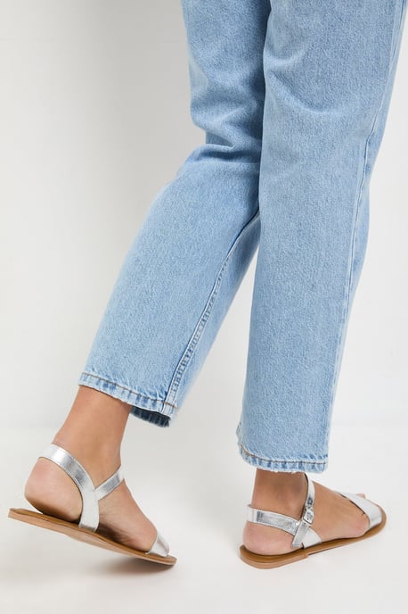Fidelia Real Leather Flat Sandals - Image 3