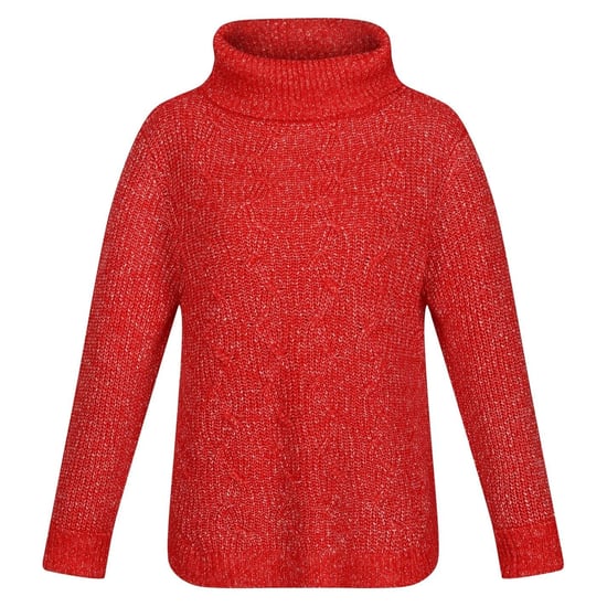 Women's Regatta Turtle Neck High Collar Long Sleeve Sweater in CodeRedMarl - Image 1