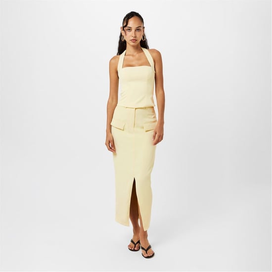 Women's Odd Muse The Ultimate Muse Midi Skirt in Lime Cream - Image 6