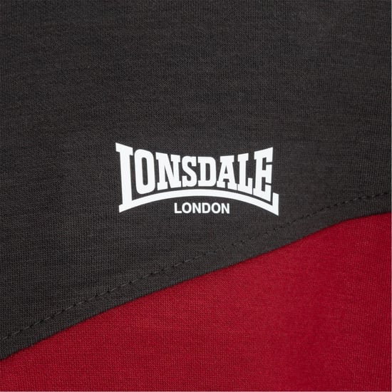 Men's Lonsdale Tracksuit in Dark Red/Grey - Image 4