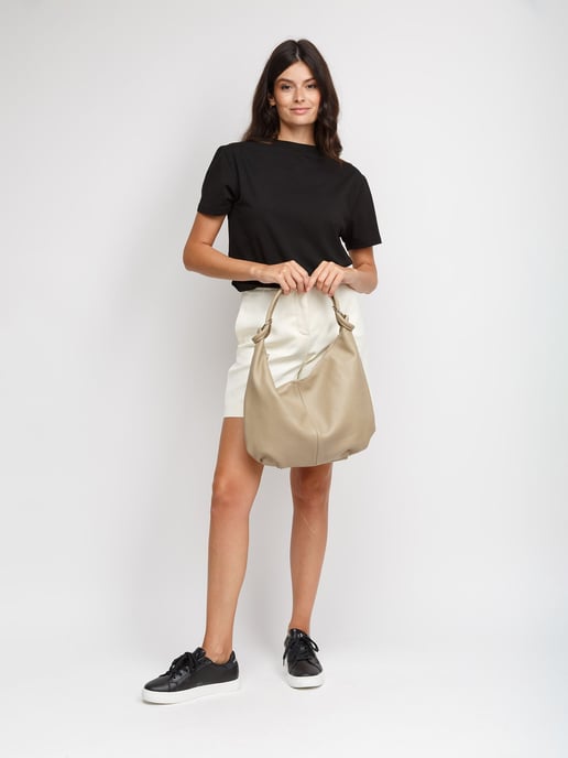 Giulia Monti Axelväska Grå Beige - Image 5