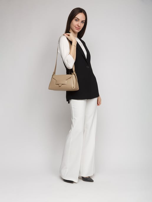 Giulia Monti Schoudertas Grijs Beige - Image 5