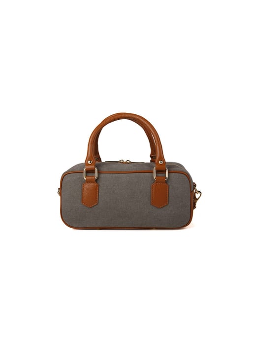 Giulia Monti Shoulder Bag Gray Beige Golden Brown - Image 1