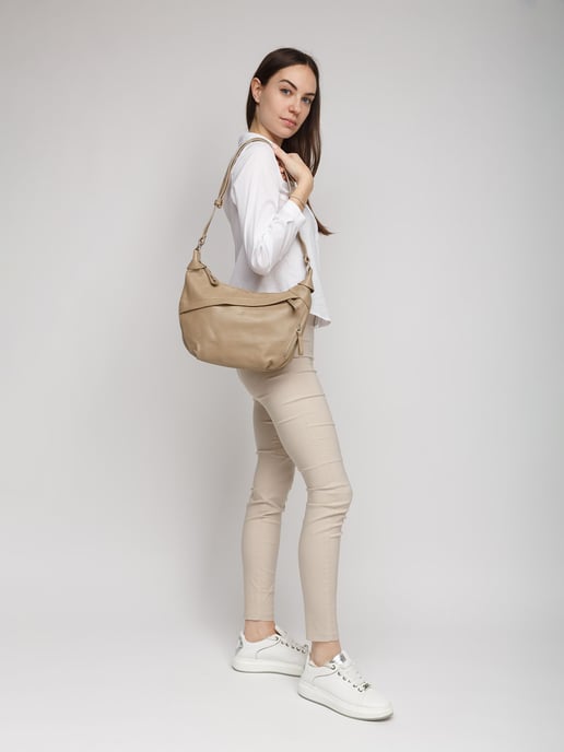 Giulia Monti Axelväska Grå Beige - Image 5
