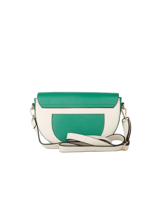 Giulia Monti Schoudertas Klassiek Groen Lichtbeige - Image 3