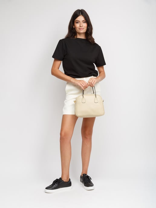 Giulia Monti Axellväska Grå Beige - Image 5